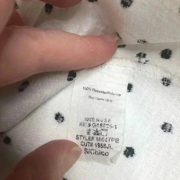 Renee C. Tank  Top Polka Dots White & Black Size Small - Picture 8 of 16